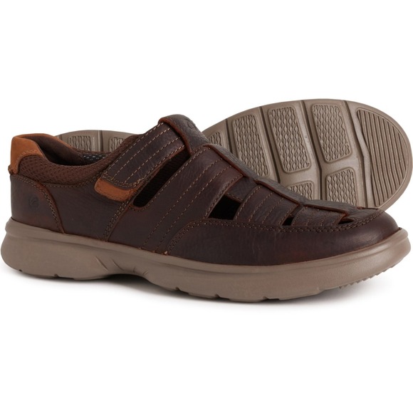 Men's Clarks Bradley Cove Leather Loafers – Size 12M‎ Brown Slip-On Comfort Shoe - Picture 1 of 7